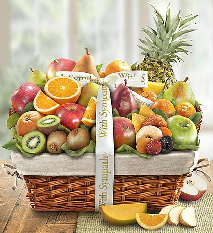Wishing You Peace Sympathy Fruit Basket